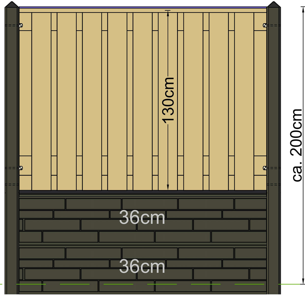 Mât Berton Schie anthracite modèle 280
