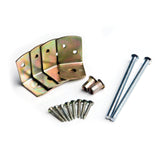 Kit de fixation pour béton galvanisé jaune pour poteau 8,5x8,5