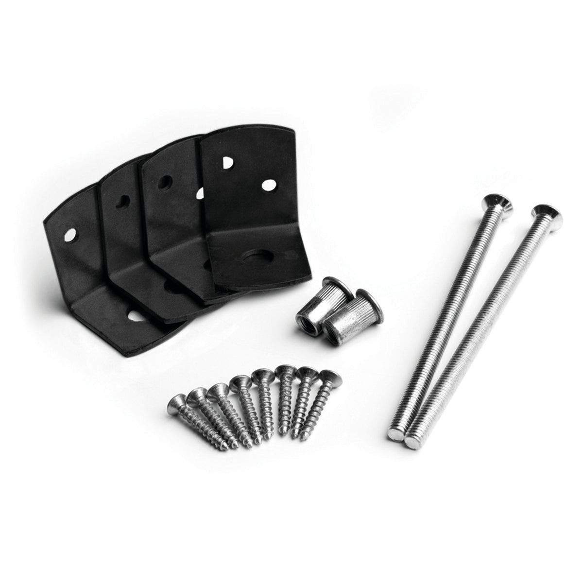 Kit de fixation béton anthracite pour poteau 8,5x8,5