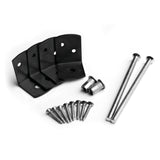 Kit de fixation béton anthracite pour poteau 8,5x8,5