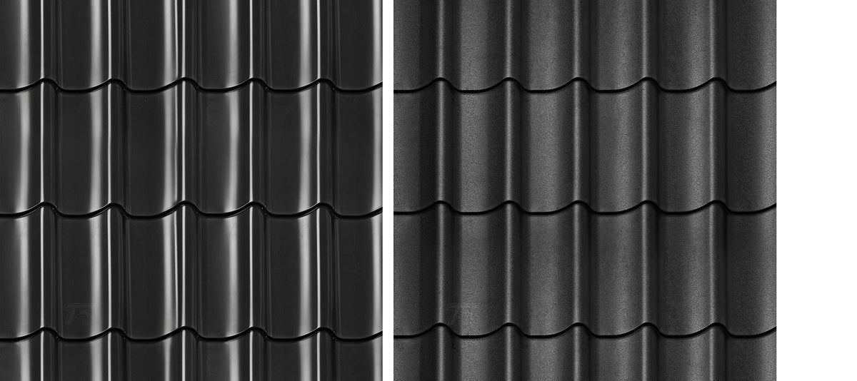 Plaques profilées en tuiles noires