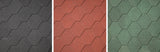 Dakshingles hexagonaal rood