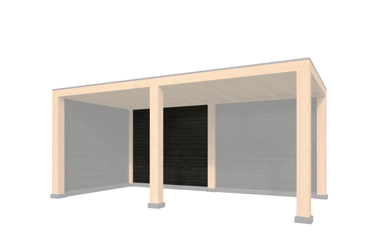 Wandmodule Type B zweeds rabat zwart