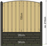 Poteau Berton Gully modèle intermédiaire avec entrée de câble 280