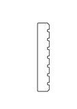 Bangkirai vlonderplank gedroogd 2.5x14.5x365 cm geschaafd 7 groeven + 1 zijde glad