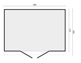 Résidence DIY Enter 400x300 incl. porte double et parois horizontales non traitées