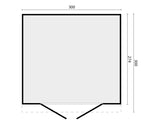 Logement DIY Almelo 300x300 murs horizontaux imprégnés noirs