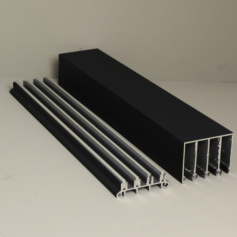Jeu de guides latéraux 4 rails noir mat