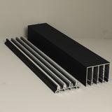 Jeu de guides latéraux 4 rails noir mat