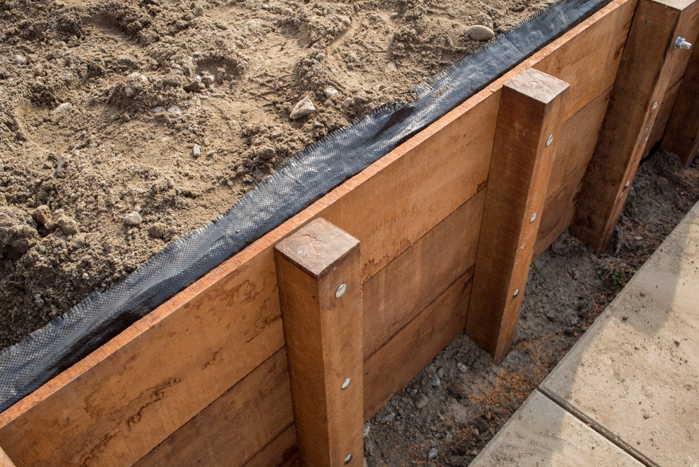 Hartholz-Spundwandwand 40 mm 80 x 250 cm – Dauerhaftigkeitsklasse 1