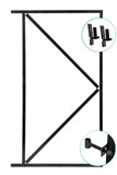 Eisentürrahmen inkl. Luxus-Einbauschloss-Set schwarz H155xB90cm | schwarz gesprüht
