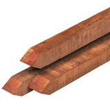 Paal hardhout fijn bezaagd gepunt 4.0x4.0x100cm