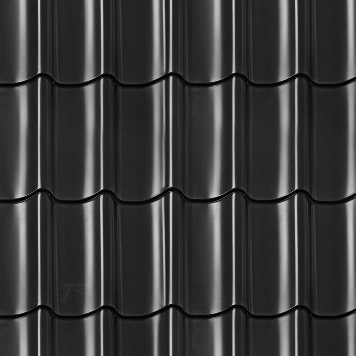Tôles profilées pour tuiles noires Sören