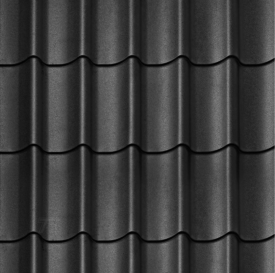Dachziegelprofilplatten mattschwarz Hamar L Typ 9 - 12