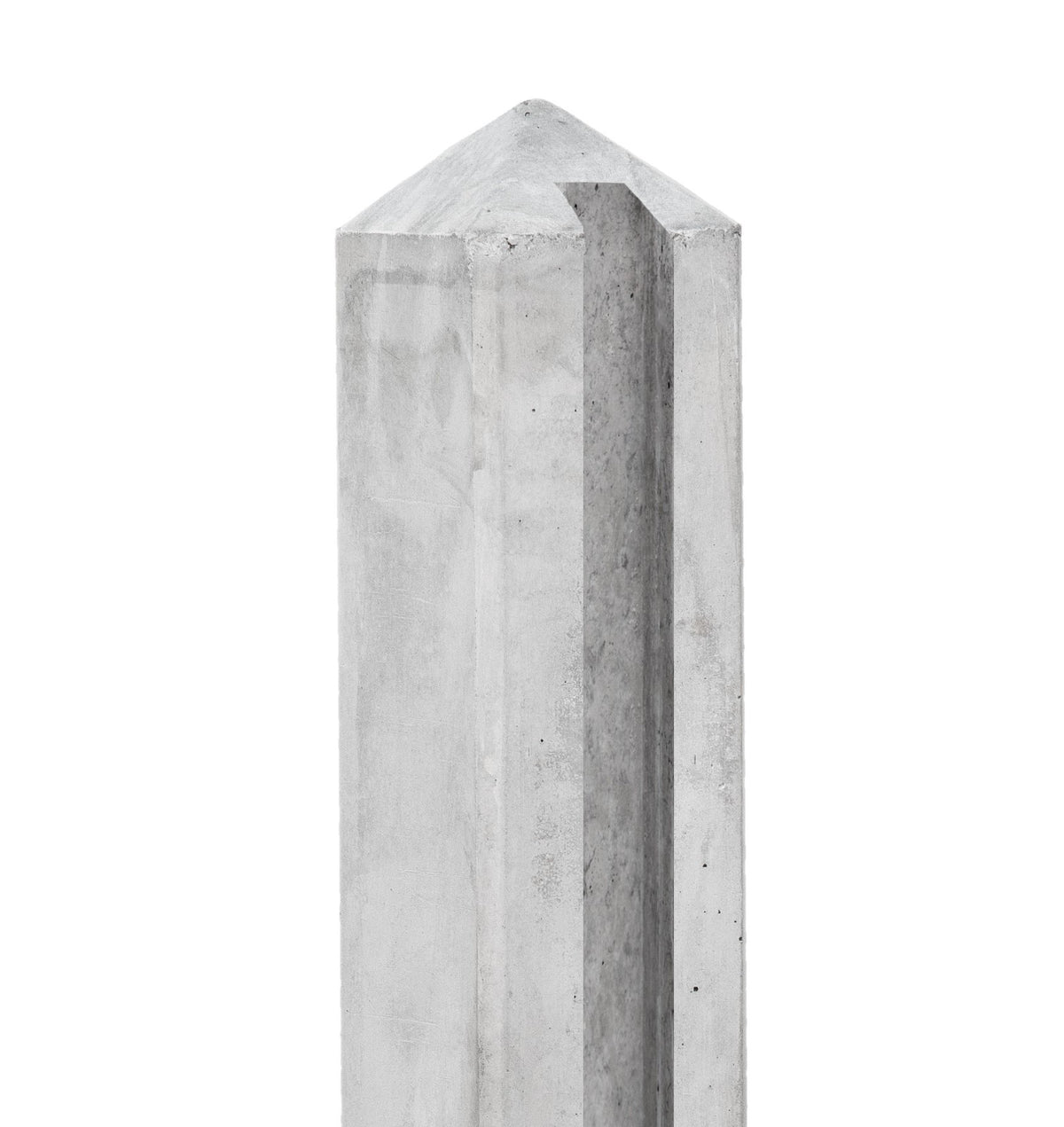 Poteau à fente Berton blanc/gris 11,5 x 11,5 x 277 cm, modèle final