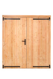 Douglas dubbele klampdeur B1850xH2050mm buitenmaat, linksdraaiend