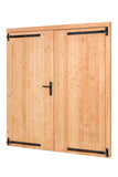 Douglas dubbele klampdeur B1850xH2050mm buitenmaat, linksdraaiend