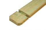 Blockhausprofil 40mm p/m | gehobelt | Feuer | grün imprägniert