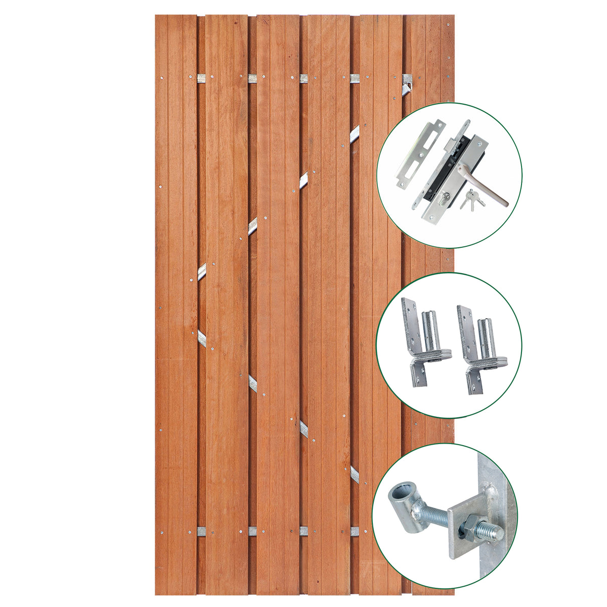 Gartentür Privacy Hartholz 90cm