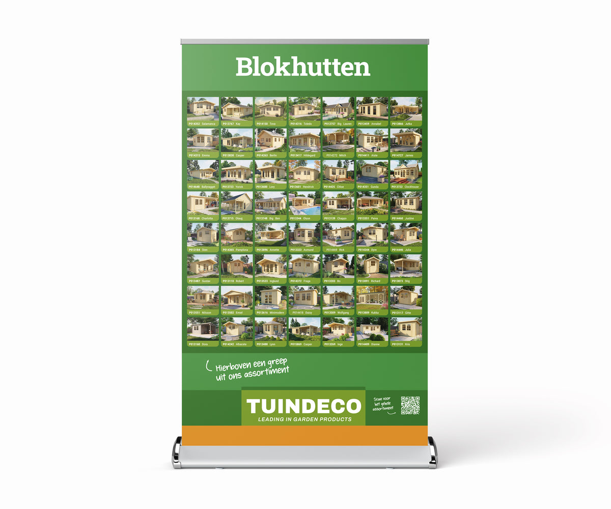 Roll-up banner blokhutten (Nederlandstalig)