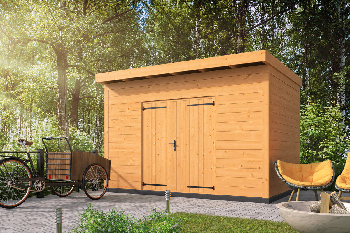 Résidence DIY Enter 400x300 incl. porte double et parois horizontales non traitées