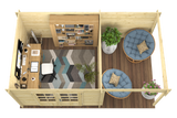 Blokhut - Tuinhuis Dora | 28mm | onbehandeld