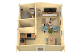 Cabane en rondins - Maison de jardin Saoirse | 70 mm | non traité
