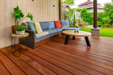 Lame de terrasse en bois dur Jatoba 2,1 x 14,5 x 245 cm rabotée lisse - classe de durabilité 1