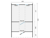 Saunafass aus Thermoholz Ø205x350