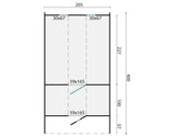 Tonneau de sauna en bois thermo-bois Ø205x400