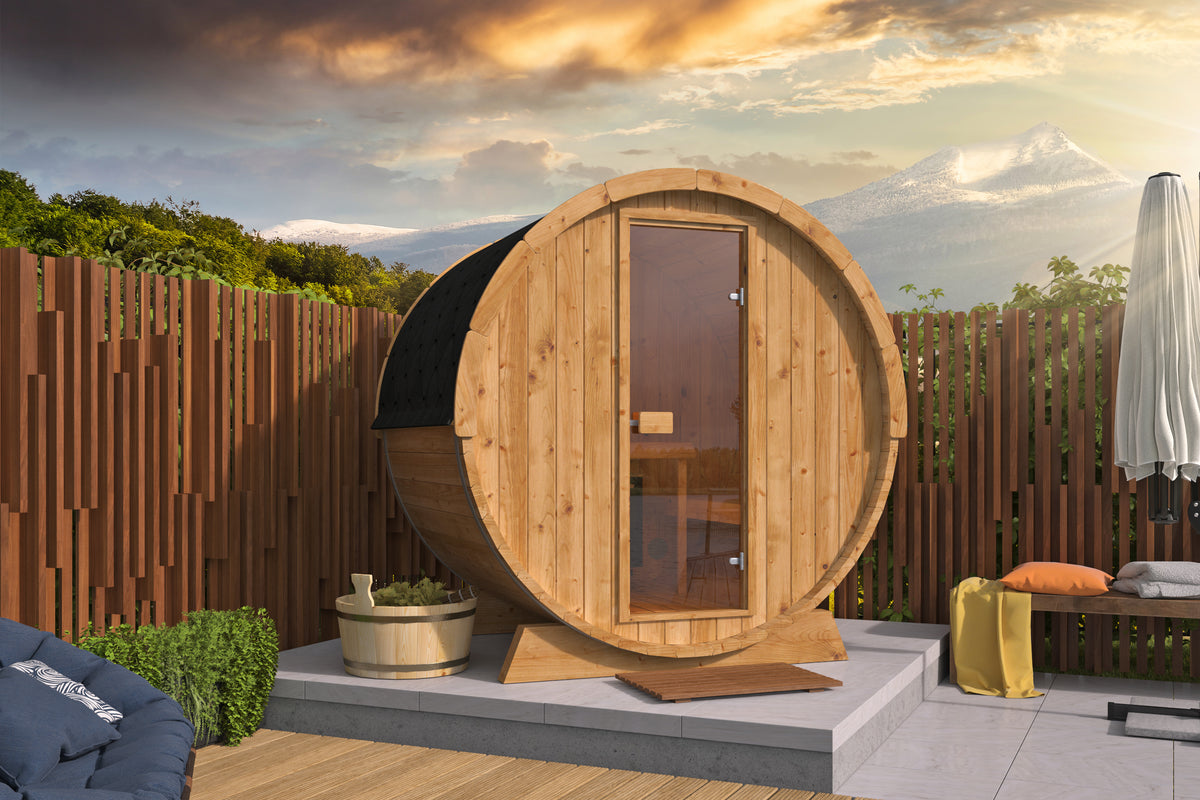 Saunafass aus Thermoholz Ø205x160