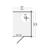 Cabane en rondins - Extension de maison de jardin | 28 mm | vert pin imprégné