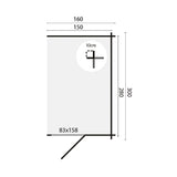 Cabane en rondins - Extension de maison de jardin | 44 mm | vert pin imprégné