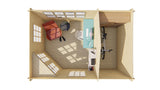 Blokhut - Tuinhuis Agnes | 44 mm | vuren Red Class Wood geïmpregneerd