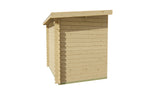 Cabane en rondins - Extension de maison de jardin | 44 mm | pin gris imprégné