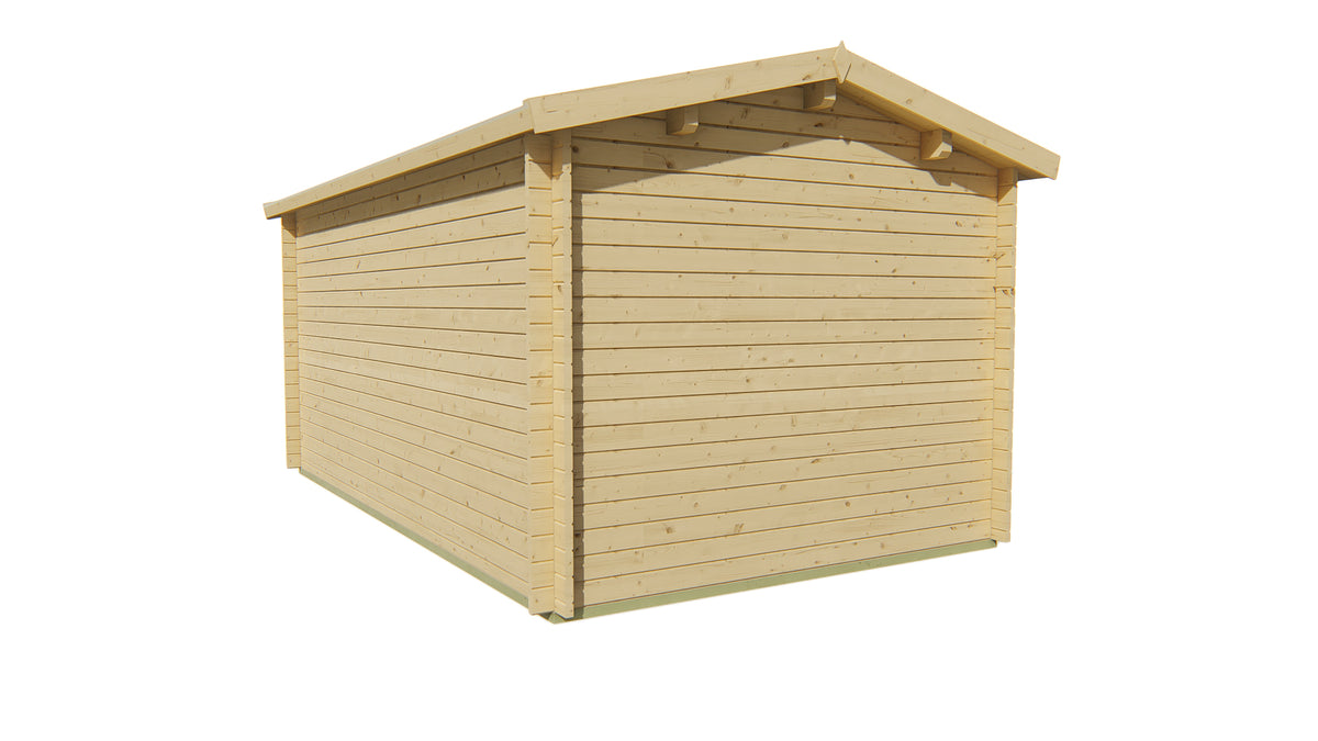 Cabane en rondins - Maison de jardin Aiste | 40 mm | miel de feu imprégné de jaune