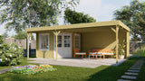 Blokhut - Tuinhuis Annette | 40 mm | vuren groen geïmpregneerd