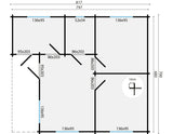 Blokhut - Tuinhuis Ardee | 70 mm | vuren groen geïmpregneerd