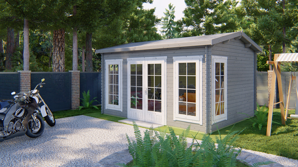 Cabane en rondins - Maison de jardin Arne | 28 mm | pin gris imprégné