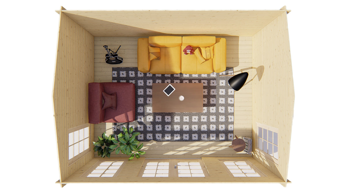 Blockhaus - Gartenhaus Arne | 28mm | Fichtengrün imprägniert