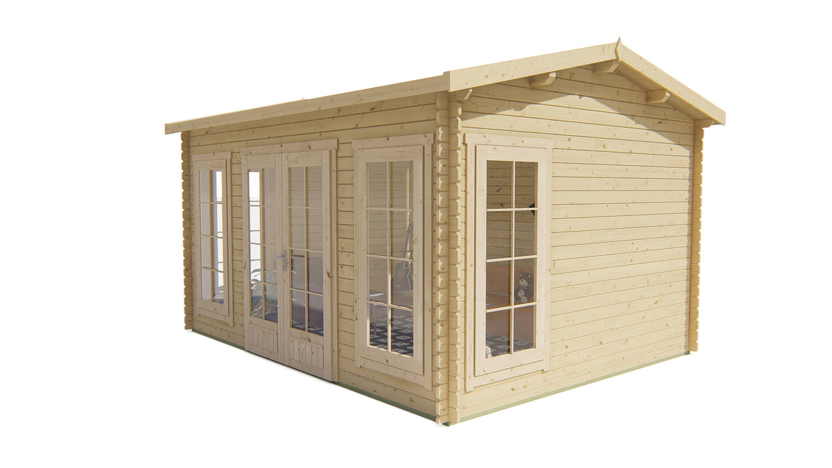 Cabane en rondins - Maison de jardin Arne | 28 mm | pin brun imprégné