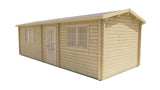 Blockhaus - Gartenhaus Ava | 70mm | Fichtengrün imprägniert