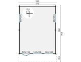 Blokhut - Tuinhuis Ballyragget | 70 mm | vuren bruin geïmpregneerd