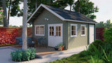 Blockhaus - Gartenhaus Berlin | 44mm | Fichte braun imprägniert