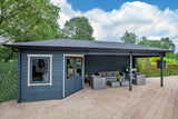 Blockhaus - Gartenhaus Bertil | 44mm | Fichte braun imprägniert
