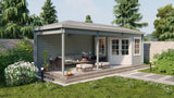 Blockhaus - Gartenhaus Bertil | 44mm | Fichte braun imprägniert