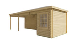 Blockhaus - Gartenhaus Bertil | 44mm | Fichte braun imprägniert