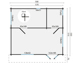 Blokhut - Tuinhuis Big Llanes | 44 mm | onbehandeld