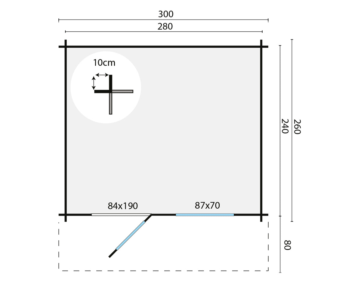 Blokhut - Tuinhuis Björn | 28 mm | vuren Red Class Wood geïmpregneerd
