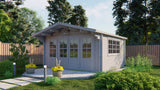 Blockhütte - Gartenhaus Blackpool | 58mm | Fichte braun imprägniert